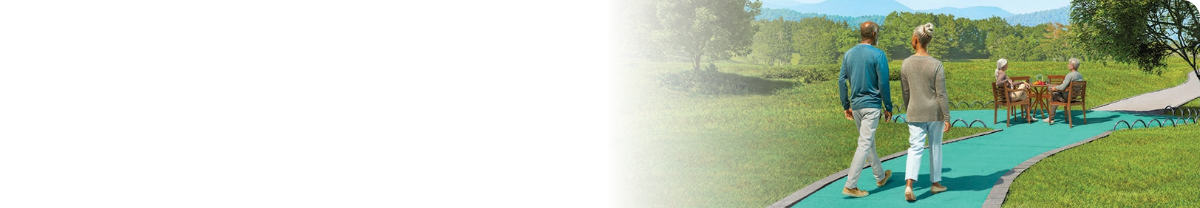 Banner of couple walking in a park with text of Choose STIVARGA® (regorafenib) for your patient post-IV chemo